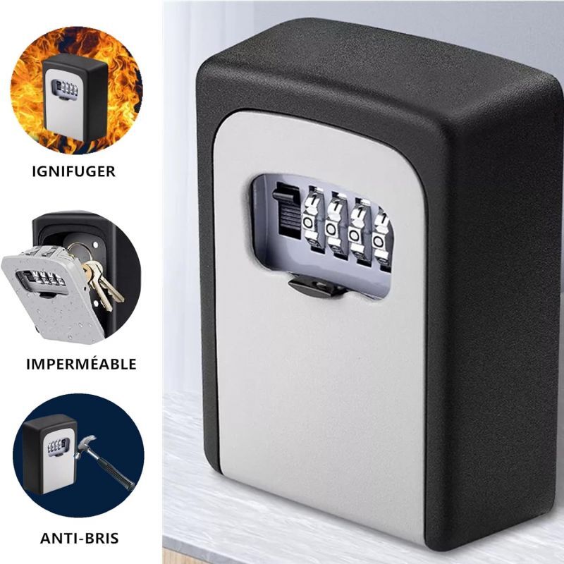Cassetta Di Sicurezza Esterna Con Codice 4 Cifre - Cassaforte Portachiavi Impermeabile Per Casa, Garage, Scuola - Foto 5