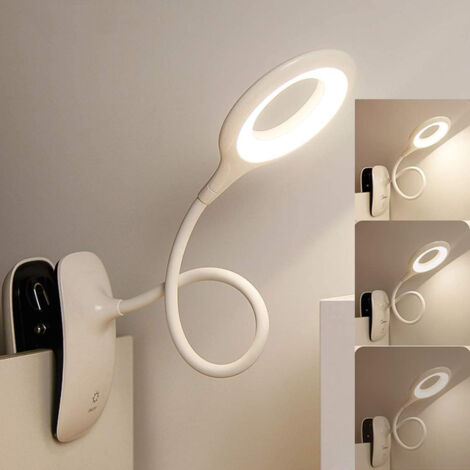 Lampada Da Lettura A LED Ricaricabile, 3 Modalità Di Luminosità X 3 Colori Collo Flessibile A 360 Ideale Per Leggere A Letto O In Viaggio 95189497