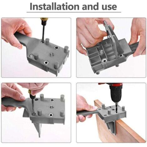 Kit Maschere Fori Tascabili 3in1 - Lega Alluminio, Per Lavorazione Legno - Foto 3