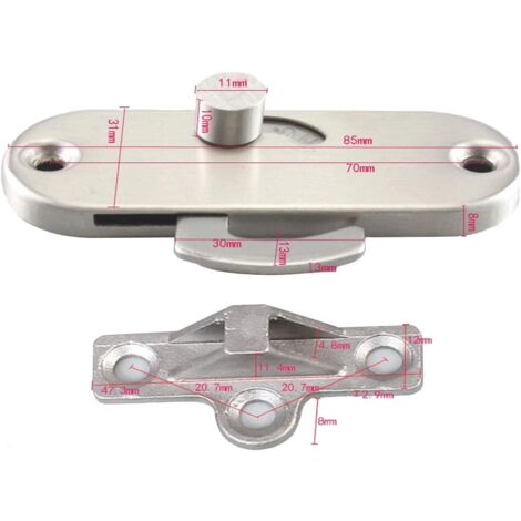 Pestillo de puerta corredera de ángulo recto de 90 grados Pestillo de hebilla con tornillos, para garaje, jardín, baño, gabinete, cocina, granero