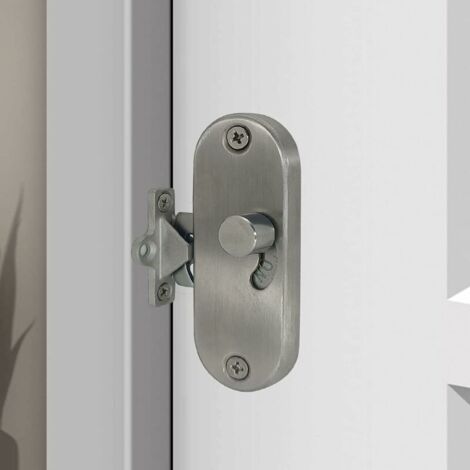 Pestillo de puerta corredera de ángulo recto de 90 grados Pestillo de hebilla con tornillos, para garaje, jardín, baño, gabinete, cocina, granero
