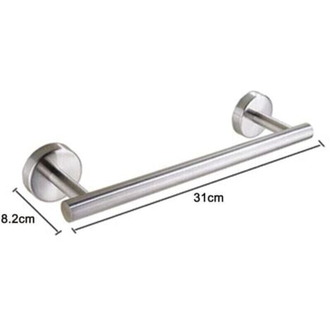 Porte-Serviettes Salle de Bain Barre Porte Serviette Acier INOX SUS304 Murale 30 CM Brossé