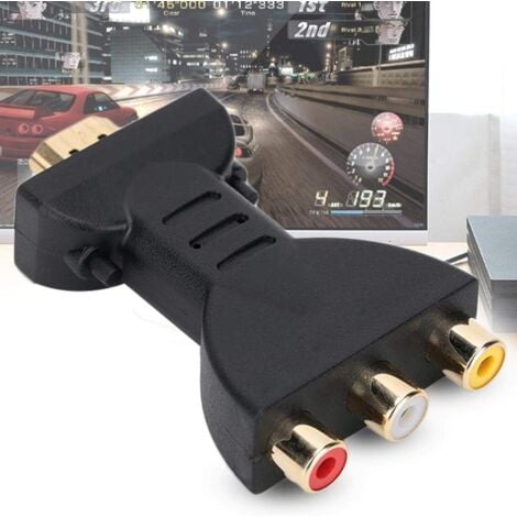Convertisseur vidéo Audio-HDMI vers RCA Adaptateur HDMI À Av Rouge Blanc Jaune  de synchronisation Audio et vidéo 1080P