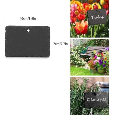 Etiquetas De Jardín De Plantas, Marcadores De Plantas De Pizarra De