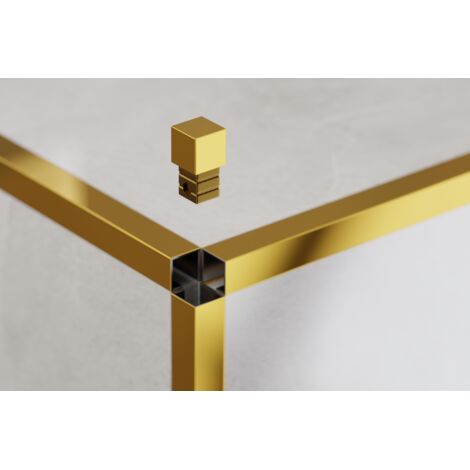 Eckige Ausführung für QS geschliffene Edelstahlprofile 1cm - Glänzendes Gold (1/5)