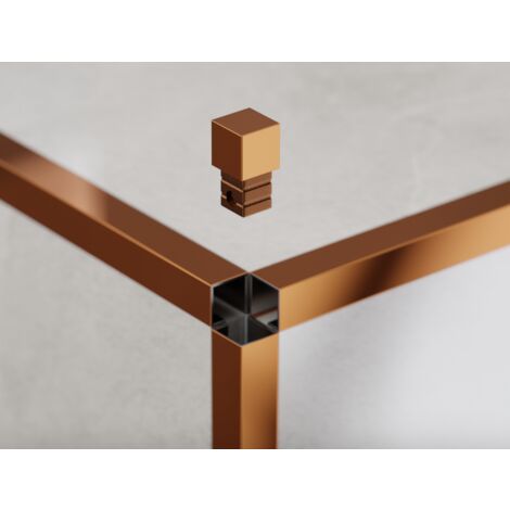 Eckige Ausführung für QS geschliffene Edelstahlprofile 1cm - Glänzendes Kupfer