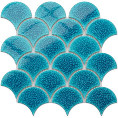 Mosaic auf Netz für Bad und Küche aus Keramik Adriatic Wave - 28,5 x 29,0 cm