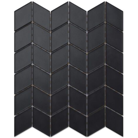 Glasmosaik auf Netz für Bad und Küche 26.5cm x 30.5cm - Black Panther