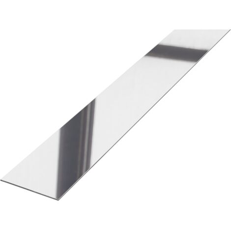 Dekorative Wandleiste aus Edelstahl 38 mm x 2700 mm -Silber poliert