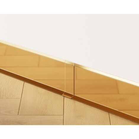 FI-Dichtung für Sockelleiste F aus Edelstahl 10cm x 3cm x 1.2cm - Gold poliert