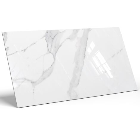 Geschliffene Fliese für Boden oder Innenwand 60 cm x 120 cm - Swiss White Grey
