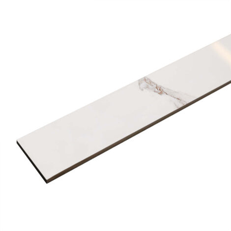 Keramik-Sockelleiste 120 cm × 7 cm, Stärke 0,9 cm, abgeschrägt und farbig – Torrence white (1/5)