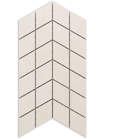 Ilcom Steinzeugmosaik auf Netz für Bad und Küche R9 17.2cm x 29.8cm - Desert glow mini chevron