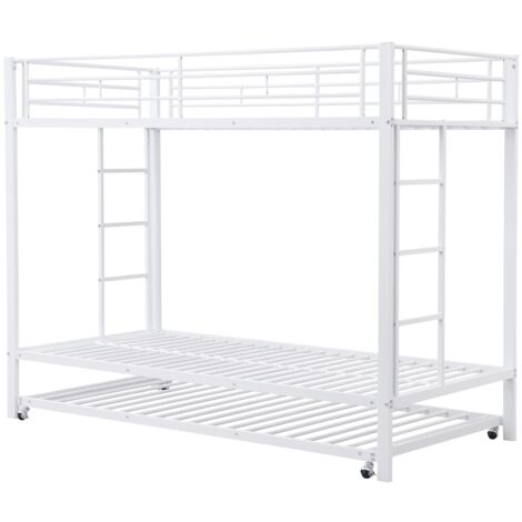 90 X 200 Cm Lits Superposés, Lit Pour Enfants, Avec Lit Pliant, Barre