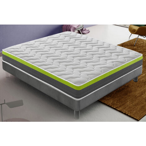 Materassiedoghe – Matelas mémoire de forme 160x200 – Épaisseur 30 cm – Haute densité – Hypoallergénique – 100% respirant – Fabrication italienne (1/4)