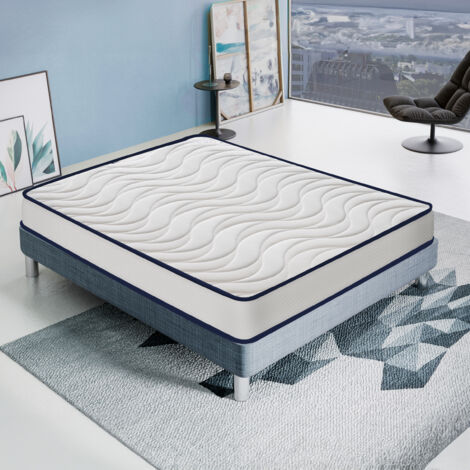 Materassiedoghe – Matelas mémoire de forme 200x200 – Épaisseur 20 cm – Rigidité 8/10 – Rembourrage hypoallergénique – 100% respirant (1/4)