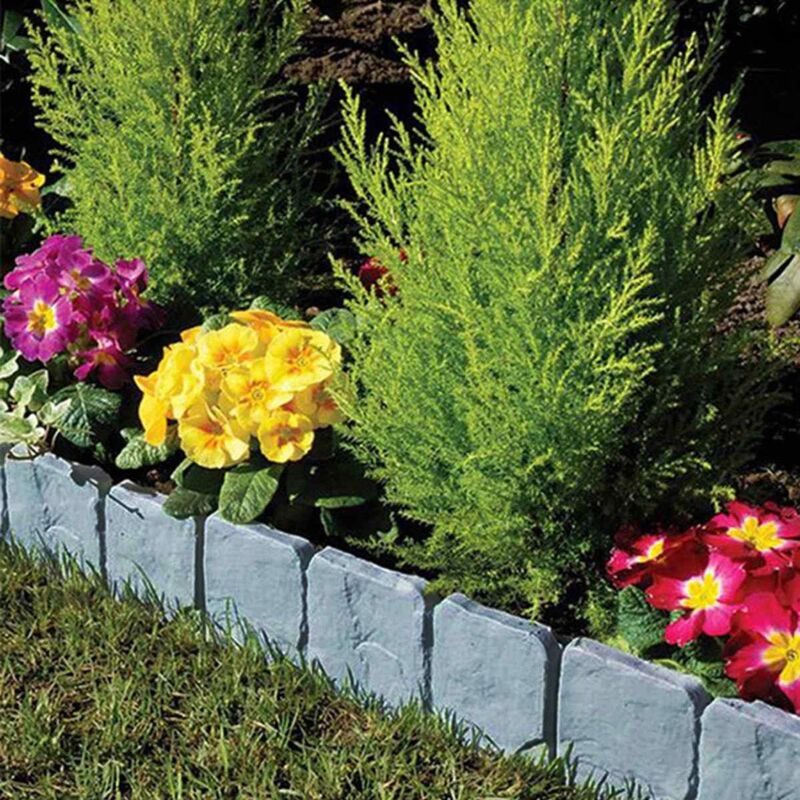 Bordure per aiuole e giardini, 40m, 40 pezzi, rattan-ottici Palisades