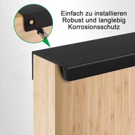Gedotec COBRA - Maniglia per cassetti di design, 380 mm, colore nero