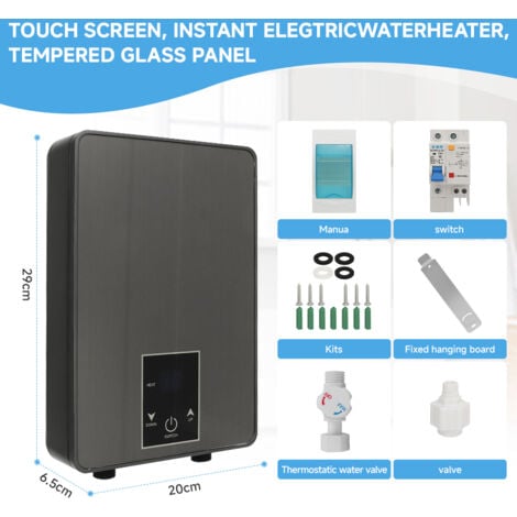 Gistuch Riscaldatore di acqua istantaneo 5.5kw 220v Riscaldatore di acqua elettrico Regolazione manuale Ipx4 Riscaldatore di acqua istantaneo impermeabile