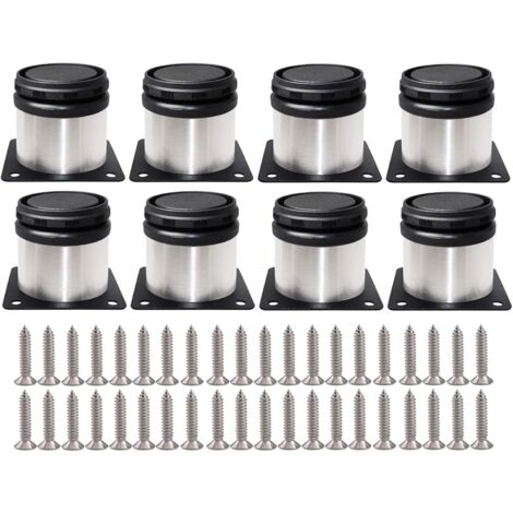 Gambe Per Mobili In Resina ABS - Set Di 4, Altezza 10cm, Bianco, Con Viti - Foto 11