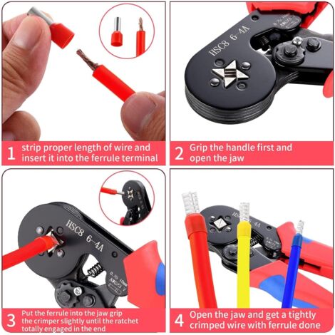 Pince à sertir pour cosses plates, jeu de pinces à sertir pour cosses