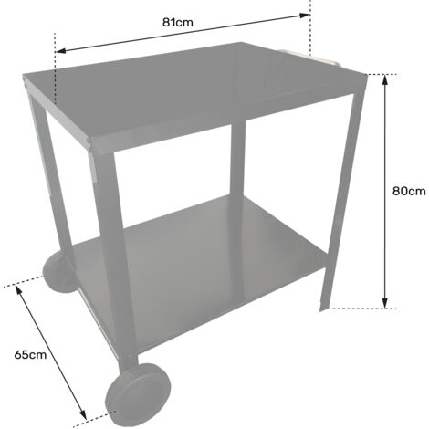 Desserte Pour Plancha SALVIA Happy Garden - Meuble D'Appoint Extérieur Avec Rangements - 103x57.5x104.5cm