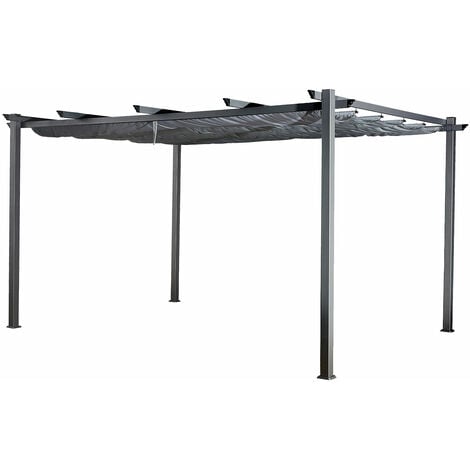 Pergola autoportante 3 × 4m CASSIS grise - structure aluminium