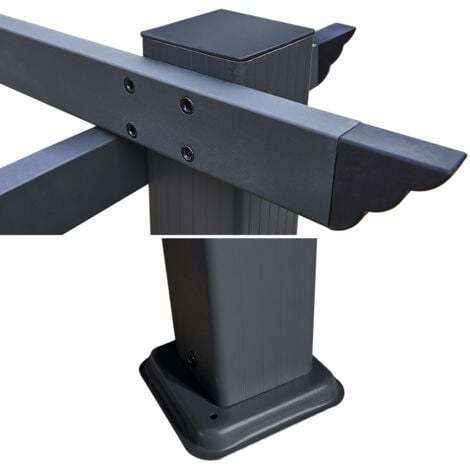Pergola autoportante 3 × 4m CASSIS grise - structure aluminium