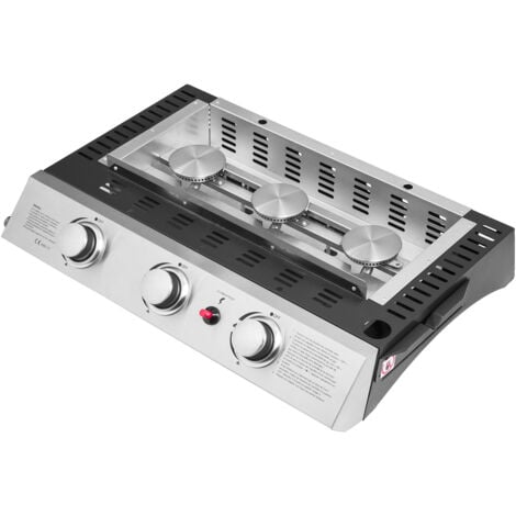 HAPPY GARDEN - Plancha au gaz SÉVILLE - 3 brûleurs 7,5kW