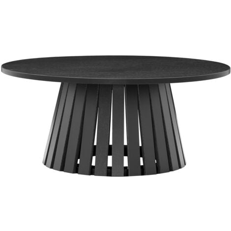 HAPPY GARDEN - Table basse ronde 80cm style scandinave noire LIV