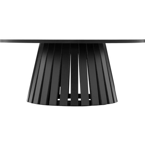 HAPPY GARDEN - Table basse ronde 80cm style scandinave noire LIV