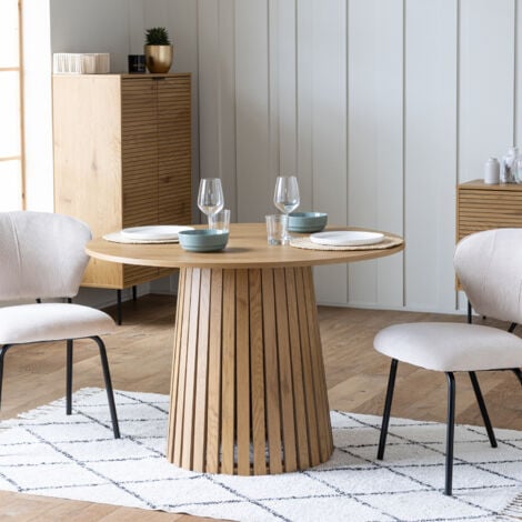 HAPPY GARDEN - Table à manger ronde 110cm style scandinave LIV