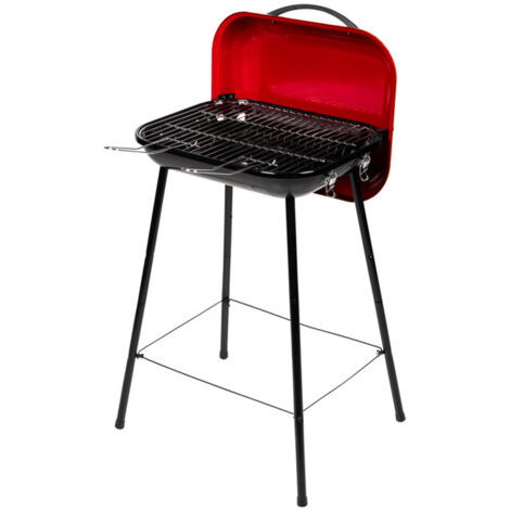 Barbecue charbon portable compact – Cuisson au charbon – Facile à nettoyer – Pour espaces extérieurs – 2 foyers – 45 cm de hauteur – Somagic (1/5)