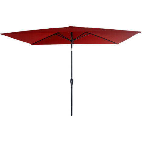 HAPPY GARDEN - Parasol droit HAPUNA rectangulaire 2x3m rouge