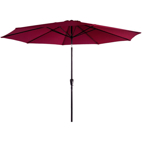 HAPPY GARDEN - Parasol droit HAPUNA rond 3,30m de diamètre fuchsia