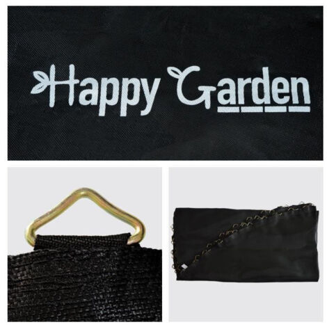 Happy Garden Tapis De Saut De Remplacement Pour Trampoline 180cm – Noir, Polypropylène Résistant