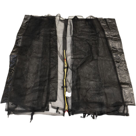 Happy Garden – Filet de protection pour trampoline Ø370 cm – Polyéthylène 90 g/m² – H 180 cm – Fermeture éclair renforcée – Compatible trampoline PERTH