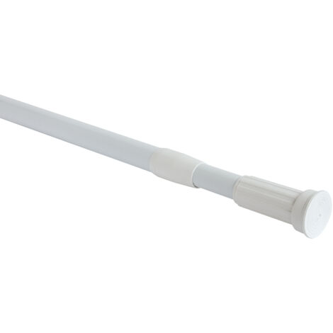 Homemaison – Barre pour rideau de douche 22mm 140x260 cm – Aluminium blanc – Compatible avec rideaux standards – Installation facile