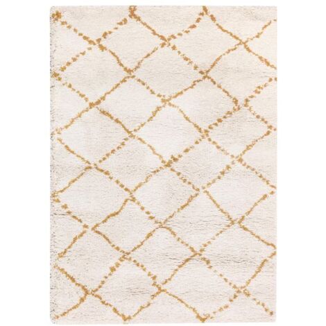 VIVARAISE - Tapis intérieur Vivaraise Casablanca en polypropylène - Motifs berbères dorés - 230 x 160 cm (1/5)