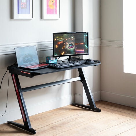 HAPPY GARDEN - Bureau gamer à LED LARA