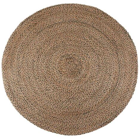 Tapis rond en jute et coton Elliot 160 cm Fougère (1/4)