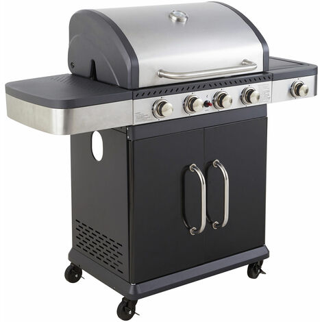 Barbecue gaz grill xpert100ls + rocky cuisson pierre de lave cuisson 44 x  34 + grille housse CAMPINGAZ