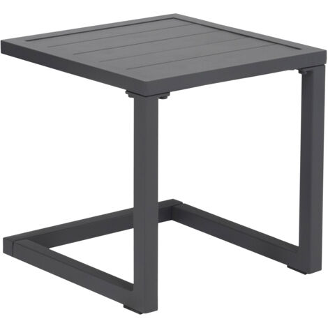 Happy Garden – Table d'appoint en aluminium gris anthracite – Dimensions 40x40x40 cm – Résistante aux U.V. – Pour extérieur et jardin