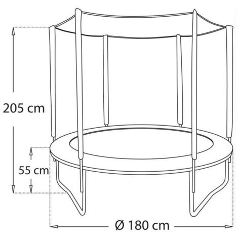 Pack Premium Trampoline 180cm réversible vert / bleu CAIRNS + filet, échelle, bâche et kit d'ancrage