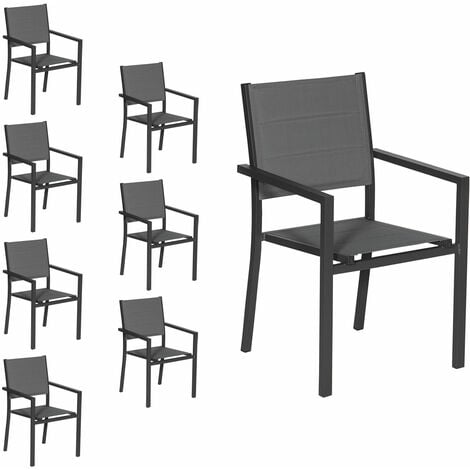 Lot de 6 chaises design Delano Gris