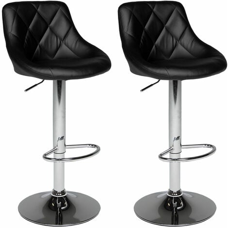 HAPPY GARDEN - Lot de 2 tabourets de bar noir JASPER