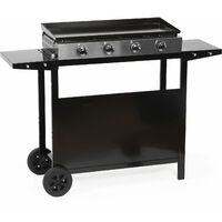 Plancha au gaz MÉRIDA 4 brûleurs + chariot