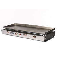 Plancha à gaz 4 feux inox 6mm – Cuisson professionnelle pour 30 à 100 personnes – Montée en température rapide – Surface de cuisson 110x53cm – Plancha Tonio