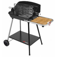 Somagic – Barbecue au charbon de bois EXEL DUO GRILL – Cuve en fonte – Système de soufflerie intégré – Pour 10 personnes – Dimensions L 99 × l 58,5 × H 96,5cm