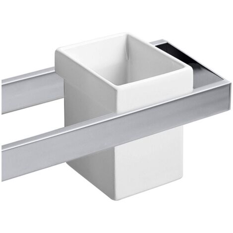 iDesign Porta spazzolino, Piccolo portaspazzolini per massimo 4